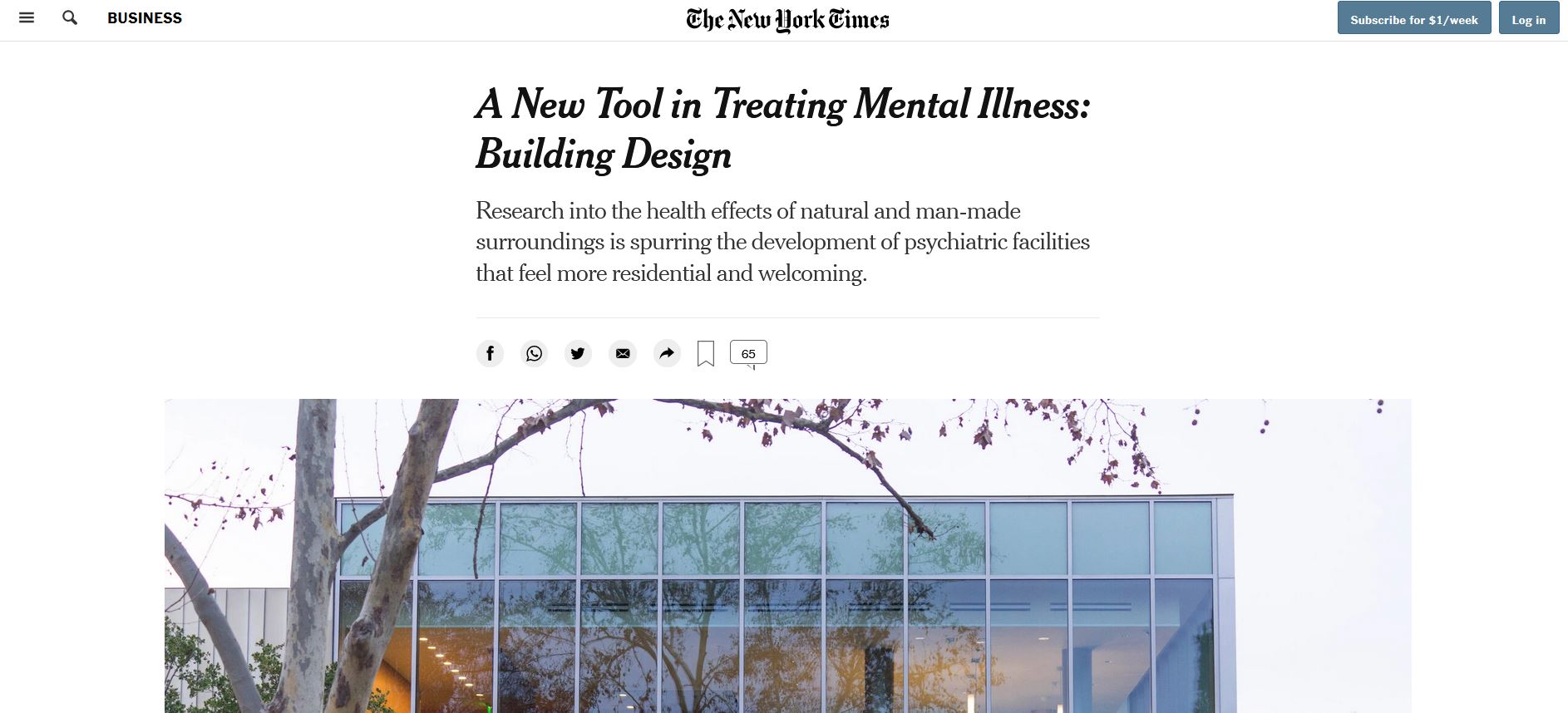 El Camino Health's Taube Pavilion featured in The New York Times (Project  Update)